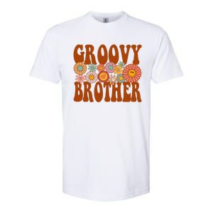 Retro Groovy Brother Matching Family 1st Birthday Party Softstyle CVC T-Shirt