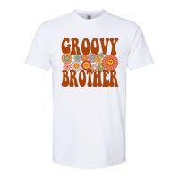 Retro Groovy Brother Matching Family 1st Birthday Party Softstyle CVC T-Shirt