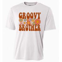 Retro Groovy Brother Matching Family 1st Birthday Party Cooling Performance Crew T-Shirt