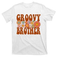 Retro Groovy Brother Matching Family 1st Birthday Party T-Shirt