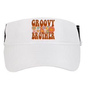 Retro Groovy Brother Matching Family 1st Birthday Party Adult Drive Performance Visor