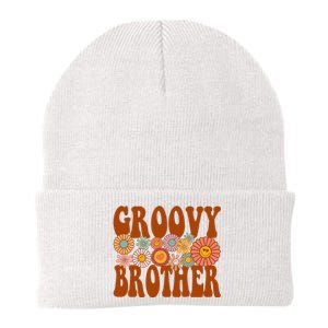 Retro Groovy Brother Matching Family 1st Birthday Party Knit Cap Winter Beanie