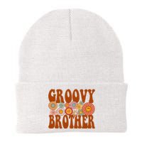 Retro Groovy Brother Matching Family 1st Birthday Party Knit Cap Winter Beanie