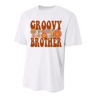 Retro Groovy Brother Matching Family 1st Birthday Party Performance Sprint T-Shirt