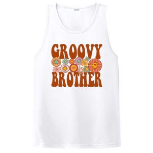 Retro Groovy Brother Matching Family 1st Birthday Party PosiCharge Competitor Tank