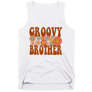 Retro Groovy Brother Matching Family 1st Birthday Party Tank Top