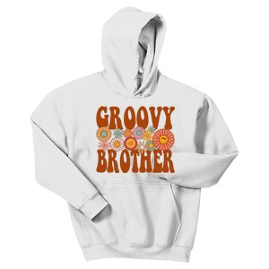 Retro Groovy Brother Matching Family 1st Birthday Party Kids Hoodie