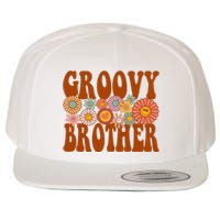 Retro Groovy Brother Matching Family 1st Birthday Party Wool Snapback Cap