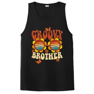 Retro Groovy Brother 70s Aesthetic 1970's Father's Day PosiCharge Competitor Tank