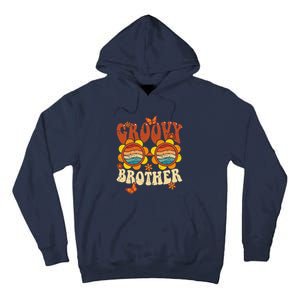 Retro Groovy Brother 70s Aesthetic 1970's Father's Day Tall Hoodie