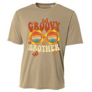 Retro Groovy Brother 70s Aesthetic 1970's Father's Day Cooling Performance Crew T-Shirt