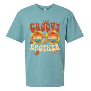 Retro Groovy Brother 70s Aesthetic 1970's Father's Day Sueded Cloud Jersey T-Shirt