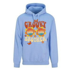 Retro Groovy Brother 70s Aesthetic 1970's Father's Day Unisex Surf Hoodie