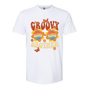 Retro Groovy Brother 70s Aesthetic 1970's Father's Day Softstyle CVC T-Shirt