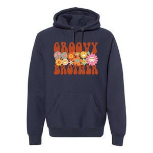 Retro Groovy Brother Matching Family Party Mother's Day Premium Hoodie