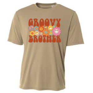 Retro Groovy Brother Matching Family Party Mother's Day Cooling Performance Crew T-Shirt