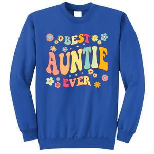 Retro Groovy Best Auntie Ever Mothers Day Funny Gift Sweatshirt