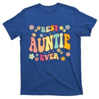 Retro Groovy Best Auntie Ever Mothers Day Funny Gift T-Shirt