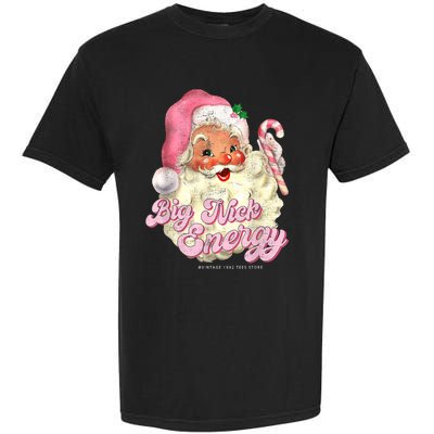 Retro Groovy Big Nick Santa Energy Pink Santa Christmas Xmas Garment-Dyed Heavyweight T-Shirt