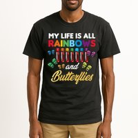 Reaction Glass Butterfly Rainbow Phlebotomist Laboratory Tall T-Shirt