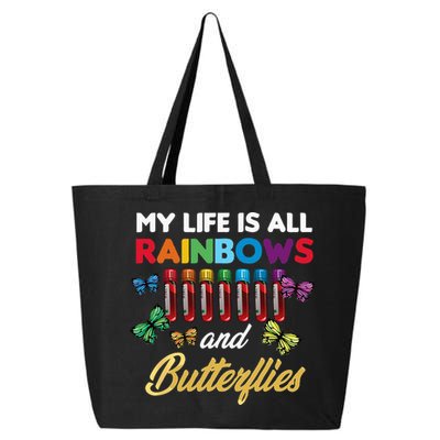 Reaction Glass Butterfly Rainbow Phlebotomist Laboratory 25L Jumbo Tote
