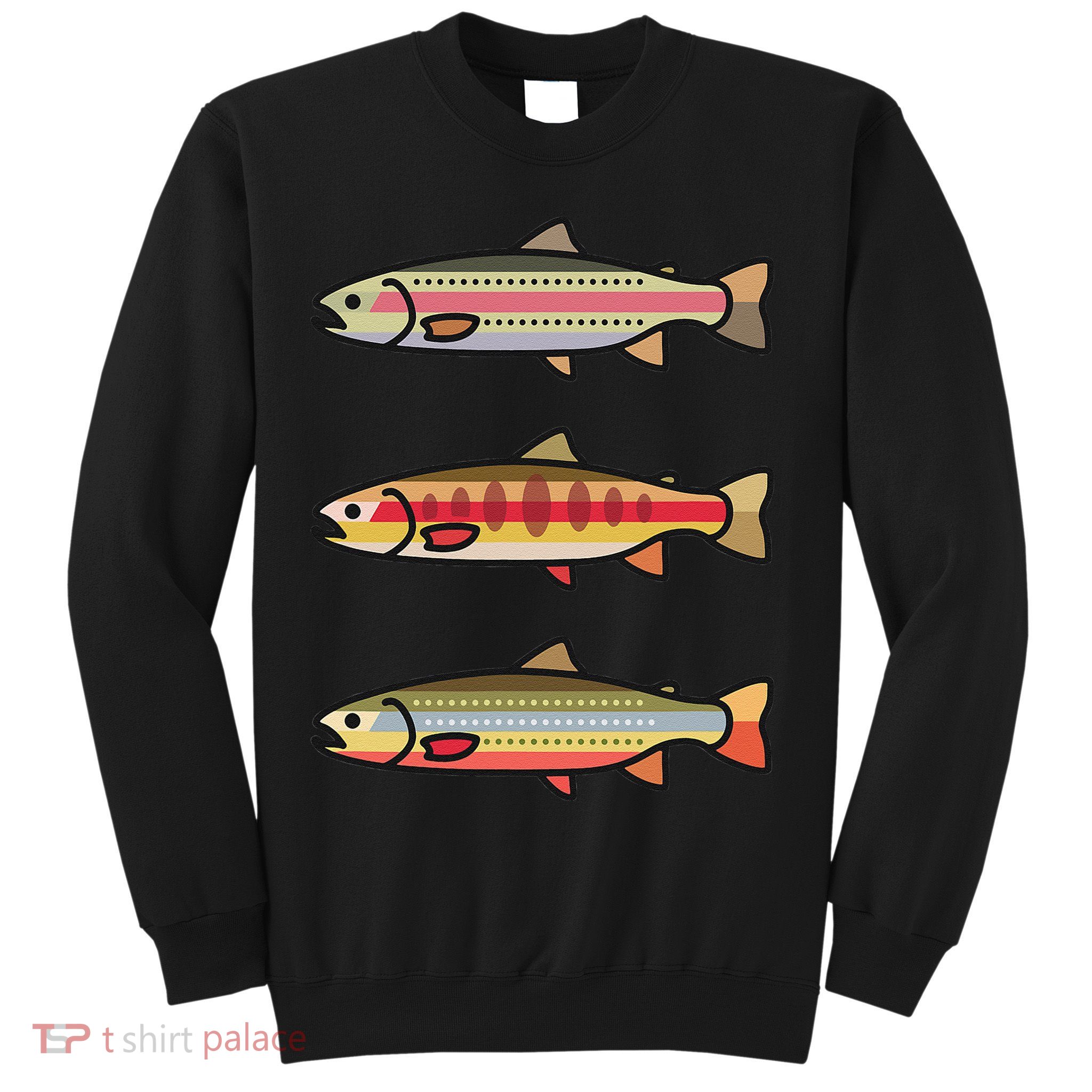 Rainbow Golden Brook Trout Fishing Gift For Anglers Sweatshirt