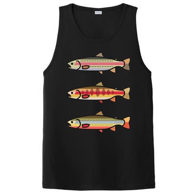 Rainbow Golden Brook Trout Fishing Gift For Anglers PosiCharge Competitor Tank