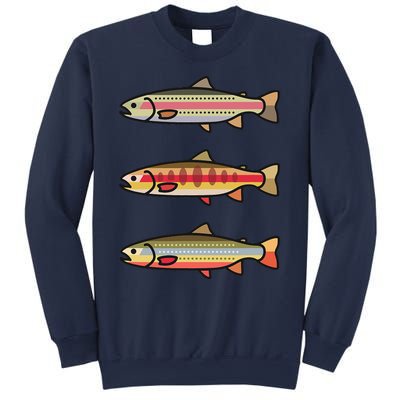 Rainbow Golden Brook Trout Fishing Gift For Anglers Sweatshirt