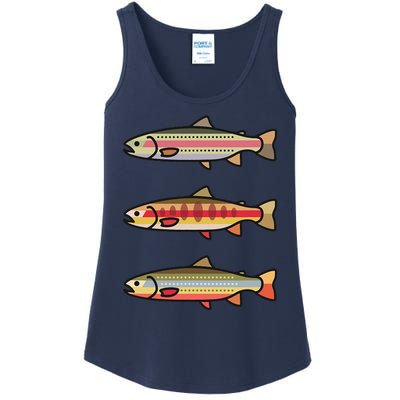 Rainbow Golden Brook Trout Fishing Gift For Anglers Ladies Essential Tank