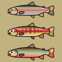 Rainbow Golden Brook Trout Fishing Gift For Anglers Cooling Performance Crew T-Shirt