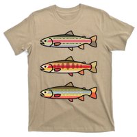 Rainbow Golden Brook Trout Fishing Gift For Anglers T-Shirt