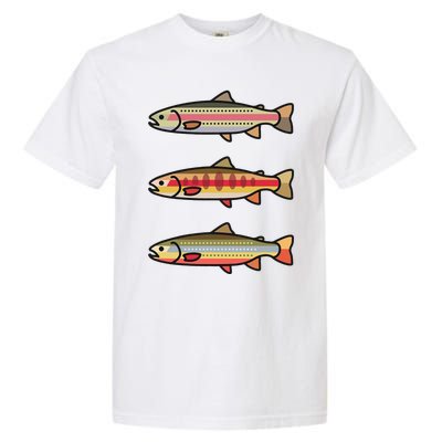 Rainbow Golden Brook Trout Fishing Gift For Anglers Garment-Dyed Heavyweight T-Shirt