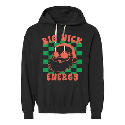 Retro Groovy Big Nick Santa Energy Christmas Trendy 2022 Garment-Dyed Fleece Hoodie