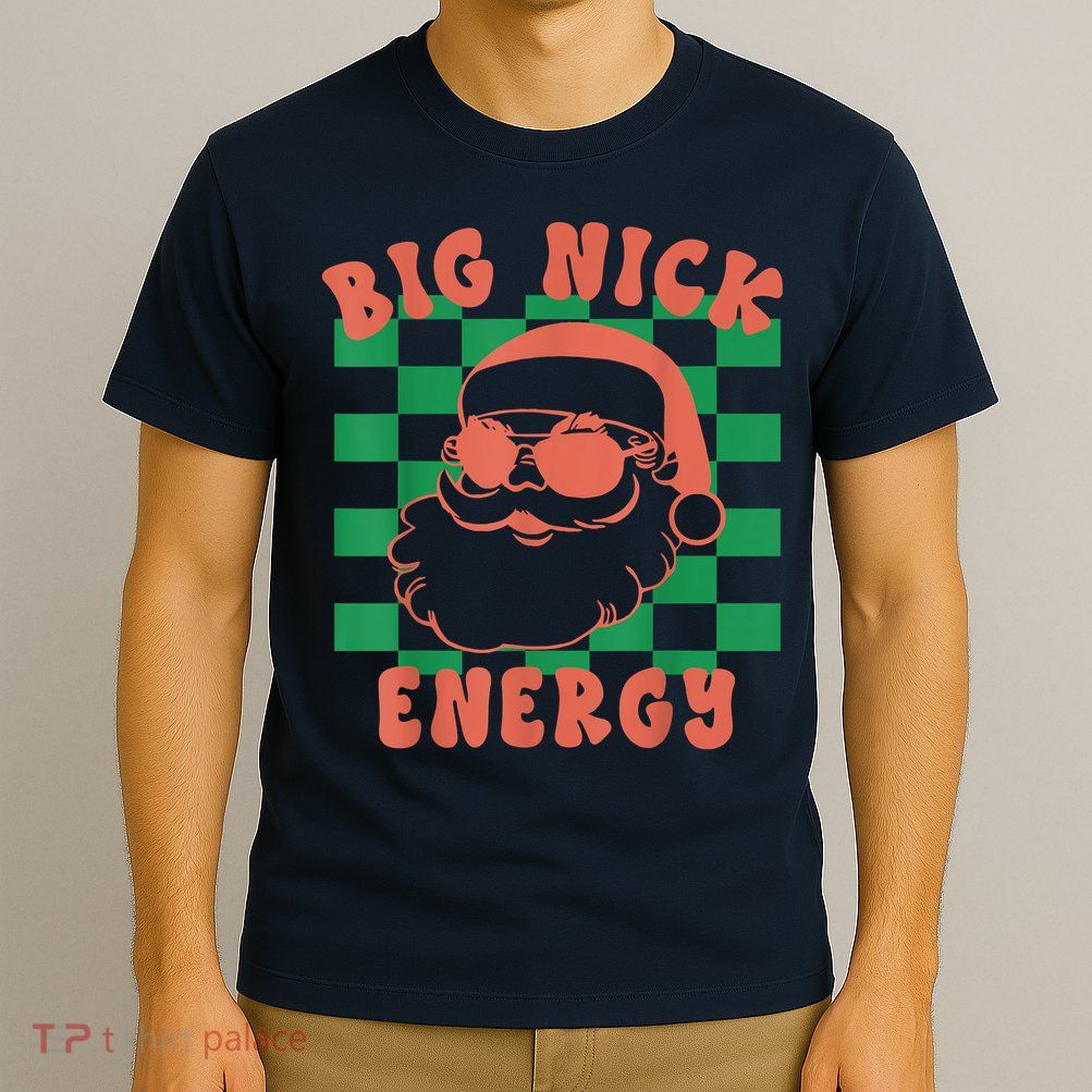 Retro Groovy Big Nick Santa Energy Christmas Trendy 2022 T-Shirt