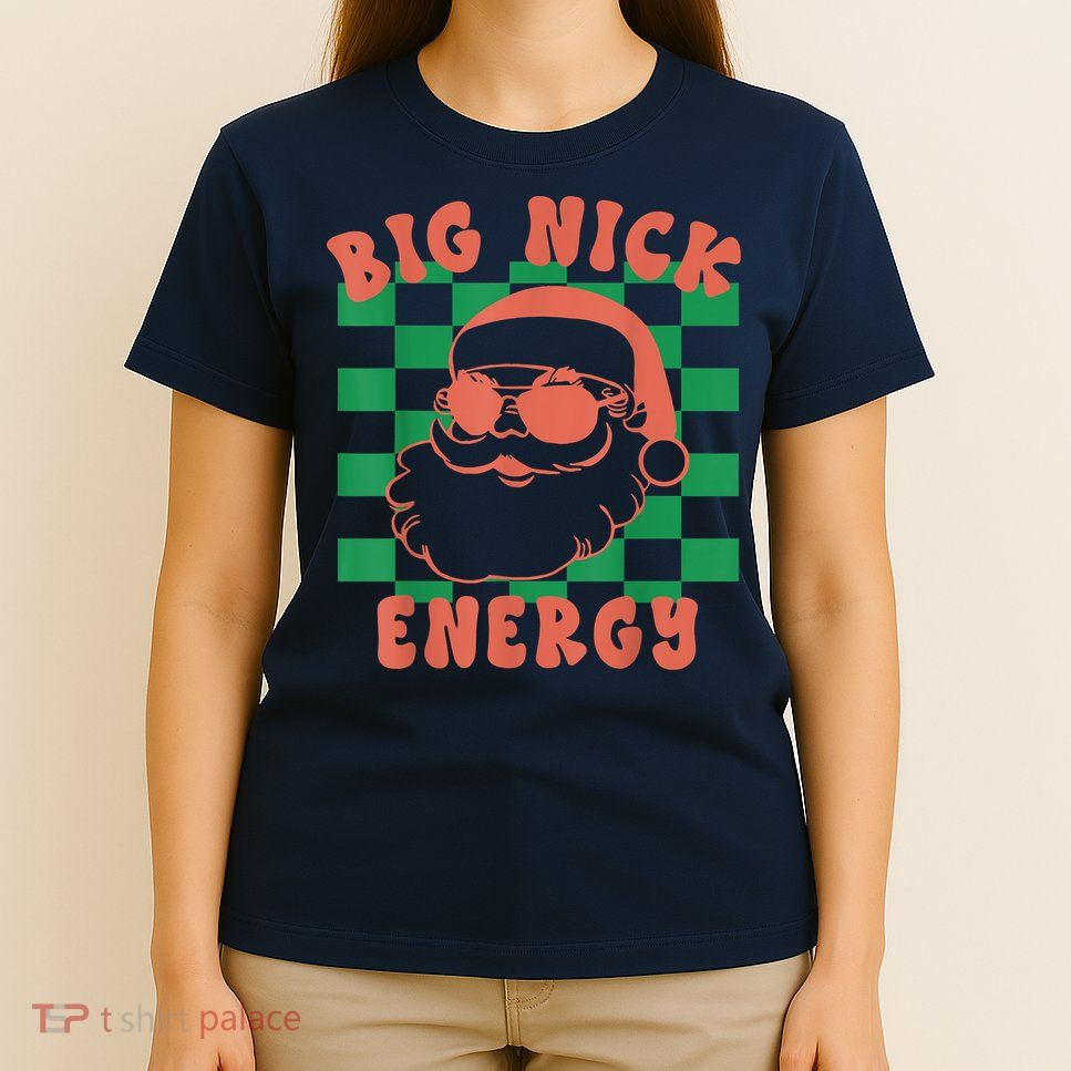 Retro Groovy Big Nick Santa Energy Christmas Trendy 2022 T-Shirt