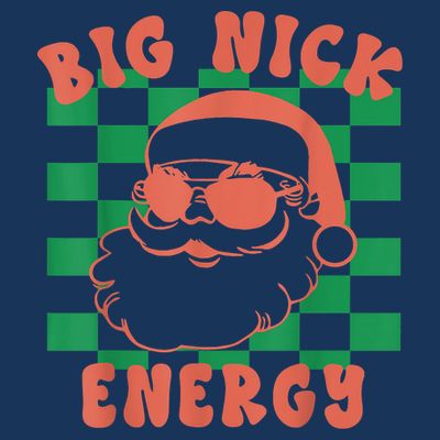 Retro Groovy Big Nick Santa Energy Christmas Trendy 2022 T-Shirt