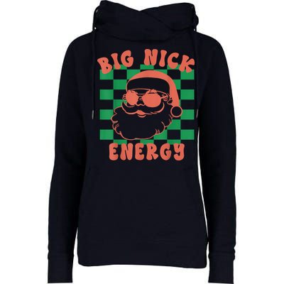 Retro Groovy Big Nick Santa Energy Christmas Trendy 2022 Womens Funnel Neck Pullover Hood