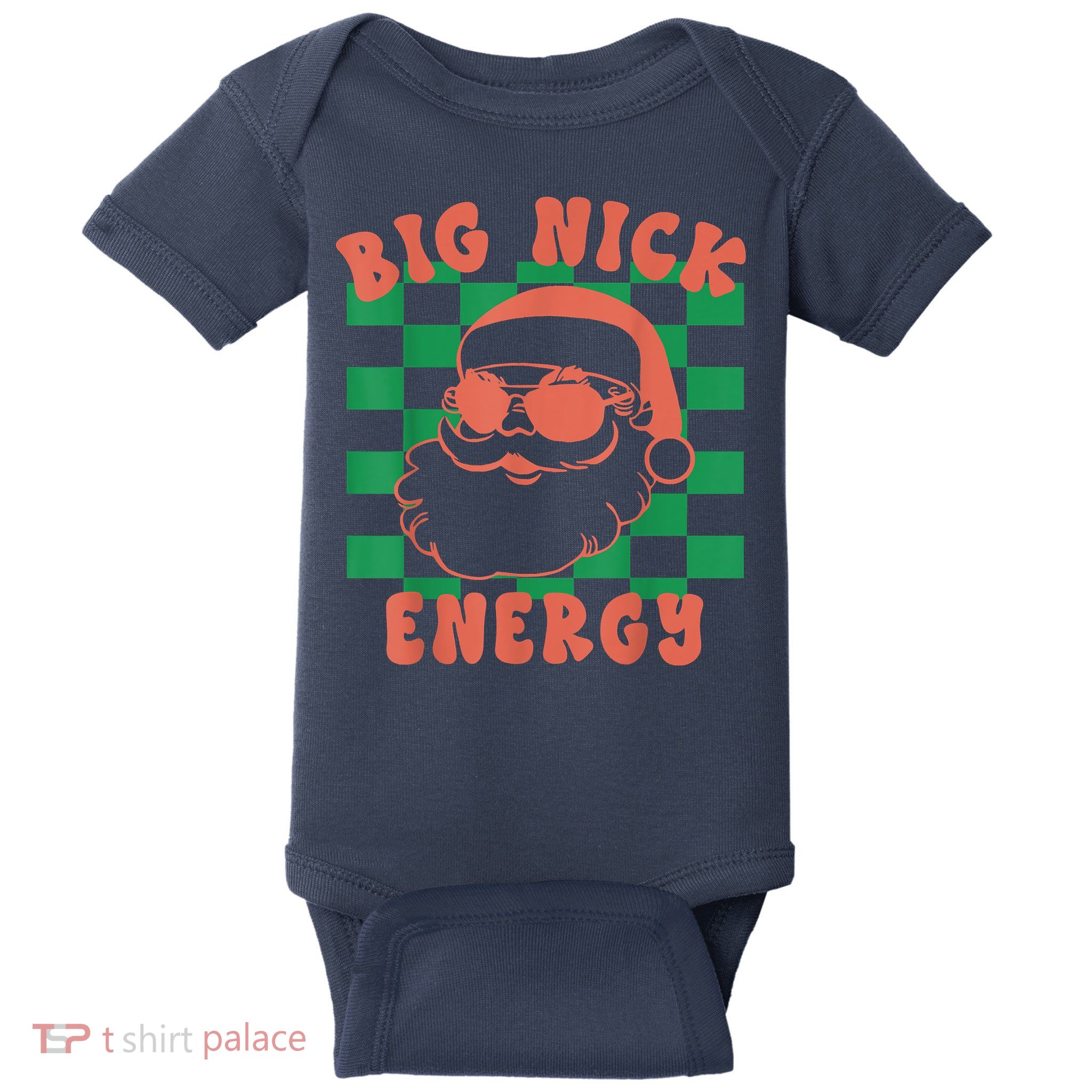 Retro Groovy Big Nick Santa Energy Christmas Trendy 2022 Baby Bodysuit