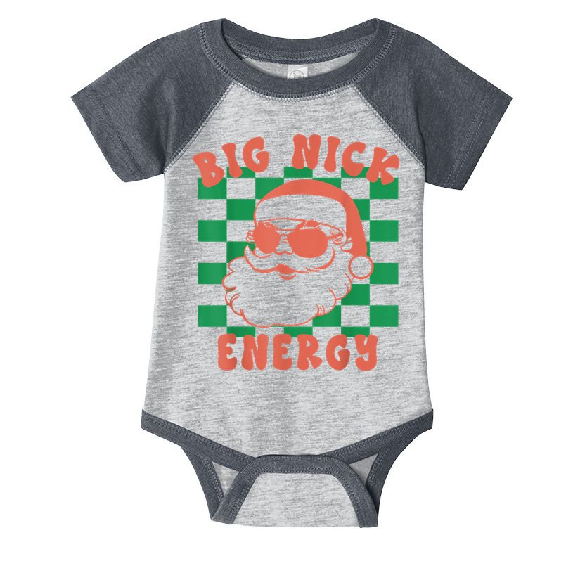 Retro Groovy Big Nick Santa Energy Christmas Trendy 2022 Infant Baby Jersey Bodysuit
