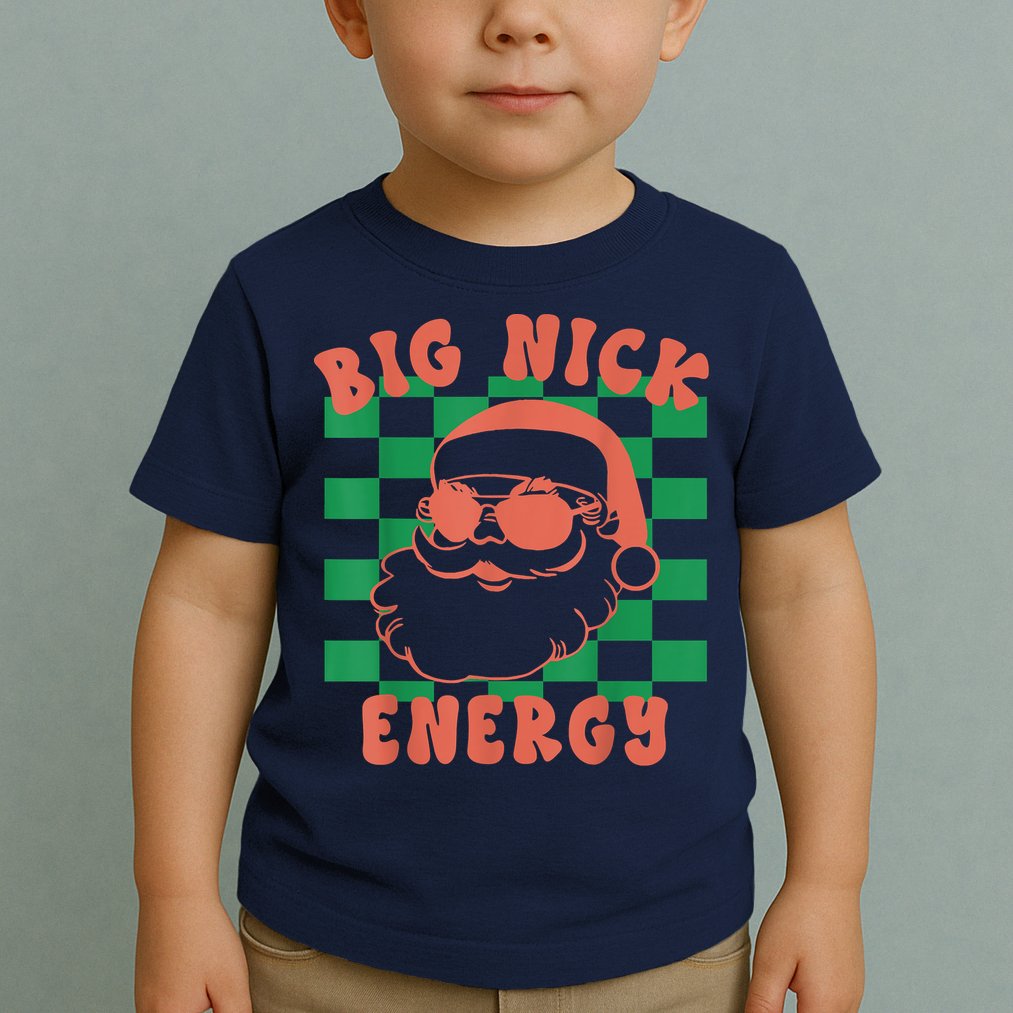 Retro Groovy Big Nick Santa Energy Christmas Trendy 2022 Toddler T-Shirt
