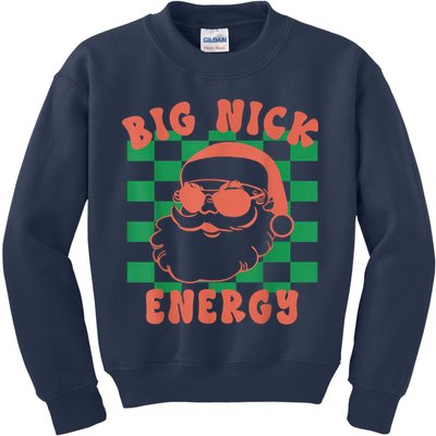 Retro Groovy Big Nick Santa Energy Christmas Trendy 2022 Kids Sweatshirt