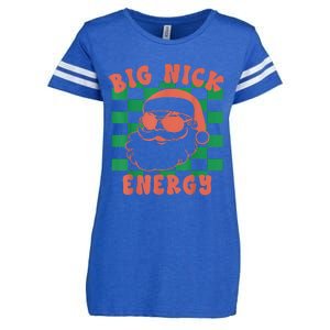 Retro Groovy Big Nick Santa Energy Christmas Trendy 2022 Enza Ladies Jersey Football T-Shirt