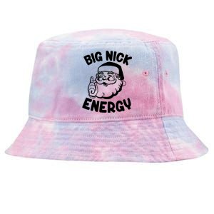 Retro Groovy Big Nick Santa Energy Christmas Funny Tie-Dyed Bucket Hat