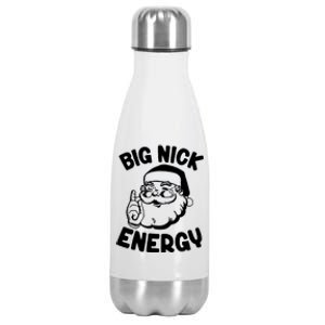 Retro Groovy Big Nick Santa Energy Christmas Funny Stainless Steel Insulated Water Bottle