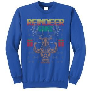 Reindeer Gainz Brodolf Ugly Christmas Sweater Gym Workout Cute Gift Sweatshirt