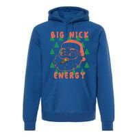 Retro Groovy Big Nick Santa Energy Christmas Xmas 2024 Funny Gift Premium Hoodie