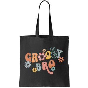 Retro Groovy Brother Matching Family 1st Birthday Party Tote Bag