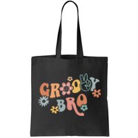 Retro Groovy Brother Matching Family 1st Birthday Party Tote Bag