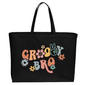 Retro Groovy Brother Matching Family 1st Birthday Party Cotton Canvas Jumbo Tote