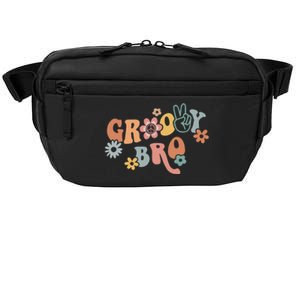 Retro Groovy Brother Matching Family 1st Birthday Party Crossbody Pack